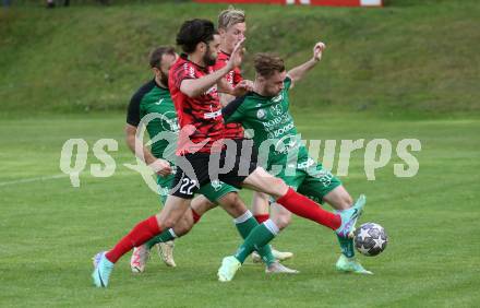 Fussball. Kaerntner Liga. Ferlach Atus gegen Lendorf. Stephan Buergler   (Ferlach),  Mario Rumbold (Lendorf).  Ferlach, 11.5.2024.
Foto: Kuess
www.qspictures.net
---
pressefotos, pressefotografie, kuess, qs, qspictures, sport, bild, bilder, bilddatenbank