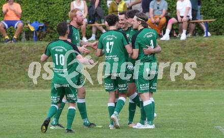 Fussball. Kaerntner Liga. Ferlach Atus gegen Lendorf.  Torjubel Sandro Christoph Morgenstern  (Lendorf).  Ferlach, 11.5.2024.
Foto: Kuess
www.qspictures.net
---
pressefotos, pressefotografie, kuess, qs, qspictures, sport, bild, bilder, bilddatenbank