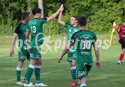 Fussball. Kaerntner Liga. Ferlach Atus gegen Lendorf.  Torjubel Sandro Christoph Morgenstern (Lendorf).  Ferlach, 11.5.2024.
Foto: Kuess
www.qspictures.net
---
pressefotos, pressefotografie, kuess, qs, qspictures, sport, bild, bilder, bilddatenbank