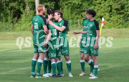 Fussball. Kaerntner Liga. Ferlach Atus gegen Lendorf.  Torjubel   (Lendorf).  Ferlach, 11.5.2024.
Foto: Kuess
www.qspictures.net
---
pressefotos, pressefotografie, kuess, qs, qspictures, sport, bild, bilder, bilddatenbank