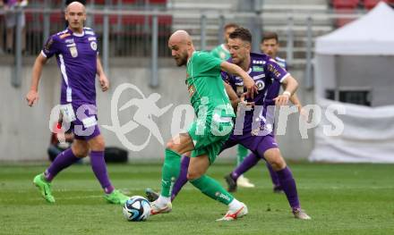 Fussball Bundesliga. SK Austria Klagenfurt gegen SK Rapid Wien.   Max Besuschkow,   (Klagenfurt),  Lukas Grgic (Rapid).  Klagenfurt, am 12.5.2024.
Foto: Kuess
www.qspictures.net
---
pressefotos, pressefotografie, kuess, qs, qspictures, sport, bild, bilder, bilddatenbank