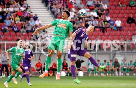 Fussball Bundesliga. SK Austria Klagenfurt gegen SK Rapid Wien.   Nicolas Wimmer  (Klagenfurt), Fally Mayulu  (Rapid).  Klagenfurt, am 12.5.2024.
Foto: Kuess
www.qspictures.net
---
pressefotos, pressefotografie, kuess, qs, qspictures, sport, bild, bilder, bilddatenbank