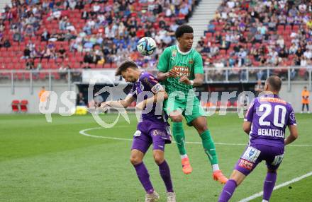 Fussball Bundesliga. SK Austria Klagenfurt gegen SK Rapid Wien.    Thorsten Mahrer,  (Klagenfurt),  Fally Mayulu (Rapid).  Klagenfurt, am 12.5.2024.
Foto: Kuess
www.qspictures.net
---
pressefotos, pressefotografie, kuess, qs, qspictures, sport, bild, bilder, bilddatenbank