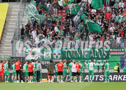 Fussball Bundesliga. SK Austria Klagenfurt gegen SK Rapid Wien.   Jubel Rapid. Klagenfurt, am 12.5.2024.
Foto: Kuess
www.qspictures.net
---
pressefotos, pressefotografie, kuess, qs, qspictures, sport, bild, bilder, bilddatenbank