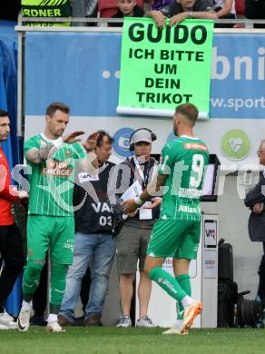 Fussball Bundesliga. SK Austria Klagenfurt gegen SK Rapid Wien.   Michael Sollbauer, Guido Burgstaller (Rapid).  Klagenfurt, am 12.5.2024.
Foto: Kuess
www.qspictures.net
---
pressefotos, pressefotografie, kuess, qs, qspictures, sport, bild, bilder, bilddatenbank