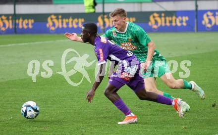 Fussball Bundesliga. SK Austria Klagenfurt gegen SK Rapid Wien.   Solomon Bonnah,  (Klagenfurt),  Dominic Vincze  (Rapid).  Klagenfurt, am 12.5.2024.
Foto: Kuess
www.qspictures.net
---
pressefotos, pressefotografie, kuess, qs, qspictures, sport, bild, bilder, bilddatenbank