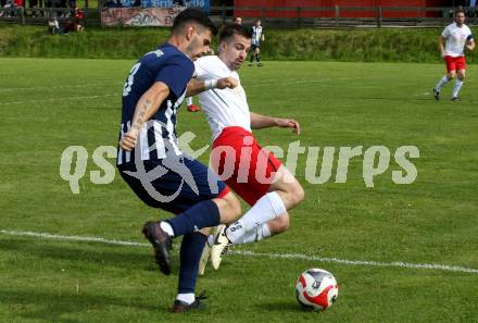 Fussball 2. KLasse C. Oberes Metnitztal gegen Strassburg. David Leiter  (Metnitztal),   Vladimir Dojcinovic (Strassburg). Grades, am 18.5.2024.
Foto: Kuess
www.qspictures.net
---
pressefotos, pressefotografie, kuess, qs, qspictures, sport, bild, bilder, bilddatenbank