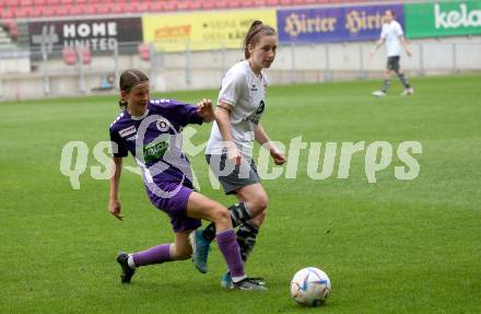 Fussball Frauen. Kaerntner Liga. Oberes Play Off. SK Austria Klagenfurt gegen SC St. Veit. Sandra Rausch (Austria Klagenfurt),  Alissa Lamzari  (St. Veit).  KLagenfurt, am 2.6.2024.
Foto: Kuess
www.qspictures.net
---
pressefotos, pressefotografie, kuess, qs, qspictures, sport, bild, bilder, bilddatenbank