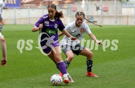 Fussball Frauen. Kaerntner Liga. Oberes Play Off. SK Austria Klagenfurt gegen SC St. Veit. Johanna Fritz (Austria Klagenfurt), Julia Bergmann  (St. Veit).  KLagenfurt, am 2.6.2024.
Foto: Kuess
www.qspictures.net
---
pressefotos, pressefotografie, kuess, qs, qspictures, sport, bild, bilder, bilddatenbank