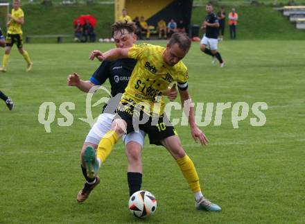 Fussball 1. Klasse D. Bad St. Leonhard gegen Eitweg .  Patrick Schlacher  (Bad St. Leonhard),  Lorenz Mehringer (Eitweg ). St. Bad St. Leonhard, am 8.6.2024.
Foto: Kuess
www.qspictures.net
---
pressefotos, pressefotografie, kuess, qs, qspictures, sport, bild, bilder, bilddatenbank