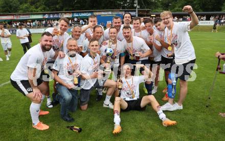 Fussball 1. Klasse C. Ludmannsdorf gegen Oberglan.. Meisterjubel   (Ludmannsdorf). Ludmannsdorf, am 9.6.2024.
Foto: Kuess
www.qspictures.net
---
pressefotos, pressefotografie, kuess, qs, qspictures, sport, bild, bilder, bilddatenbank