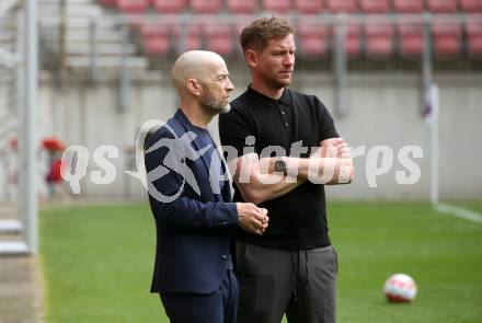 Fussball Bundesliga. Training SK Austria Klagenfurt. Guenther Gorenzel, Peer Jaekel. Klagenfurt, am 24.6.2024.
Foto: Kuess
www.qspictures.net
---
pressefotos, pressefotografie, kuess, qs, qspictures, sport, bild, bilder, bilddatenbank