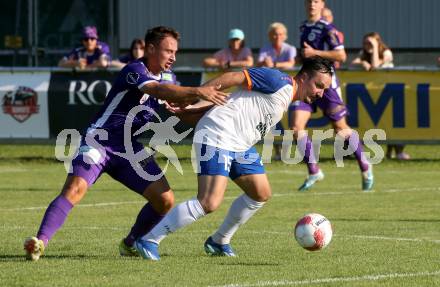 Fussball Testspiel. SK Austria Klagenfurt gegen Treibach.  Tobias Koch (Klagenfurt), Vahid Muharemovic (Treibach)..  Gurnitz, am 28.6.2024.
Foto: Kuess
www.qspictures.net
---
pressefotos, pressefotografie, kuess, qs, qspictures, sport, bild, bilder, bilddatenbank