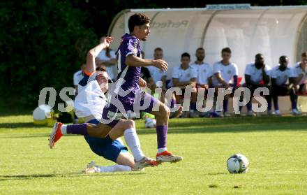 Fussball Testspiel. SK Austria Klagenfurt gegen Treibach.  Ben Bobzien (Klagenfurt).  Gurnitz, am 28.6.2024.
Foto: Kuess
www.qspictures.net
---
pressefotos, pressefotografie, kuess, qs, qspictures, sport, bild, bilder, bilddatenbank