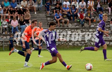 Fussball Testspiel. SC Hermagor gegen SK Austria Klagenfurt.  Ben Bobzien (Klagenfurt). Hermagor, am 3.7.2024.
Foto: Kuess
www.qspictures.net
---
pressefotos, pressefotografie, kuess, qs, qspictures, sport, bild, bilder, bilddatenbank