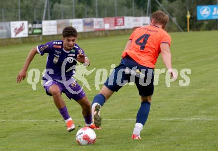 Fussball Testspiel. SC Hermagor gegen SK Austria Klagenfurt.  Ben Bobzien (Klagenfurt). Hermagor, am 3.7.2024.
Foto: Kuess
www.qspictures.net
---
pressefotos, pressefotografie, kuess, qs, qspictures, sport, bild, bilder, bilddatenbank