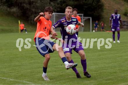 Fussball Testspiel. SC Hermagor gegen SK Austria Klagenfurt. Christopher Cvetko (Klagenfurt). Hermagor, am 3.7.2024.
Foto: Kuess
www.qspictures.net
---
pressefotos, pressefotografie, kuess, qs, qspictures, sport, bild, bilder, bilddatenbank