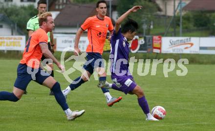 Fussball Testspiel. SC Hermagor gegen SK Austria Klagenfurt.  Min-Young Lee (Klagenfurt). Hermagor, am 3.7.2024.
Foto: Kuess
www.qspictures.net
---
pressefotos, pressefotografie, kuess, qs, qspictures, sport, bild, bilder, bilddatenbank