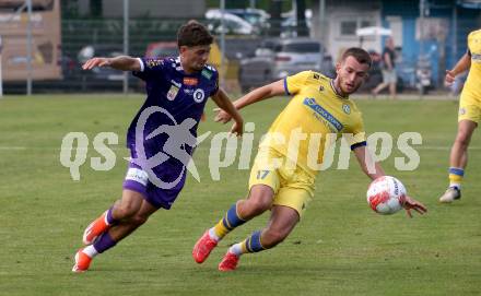 Fussball Testspiel. SK Austria Klagenfurt gegen NK Koper.  Ben Bobzien (Klagenfurt). Welzenegg, am 13.7.2024.
Foto: Kuess
www.qspictures.net
---
pressefotos, pressefotografie, kuess, qs, qspictures, sport, bild, bilder, bilddatenbank