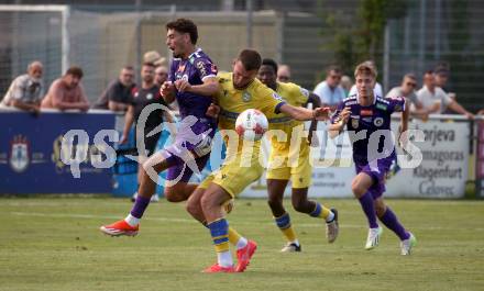 Fussball Testspiel. SK Austria Klagenfurt gegen NK Koper.  Ben Bobzien (Klagenfurt). Welzenegg, am 13.7.2024.
Foto: Kuess
www.qspictures.net
---
pressefotos, pressefotografie, kuess, qs, qspictures, sport, bild, bilder, bilddatenbank