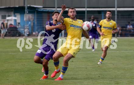 Fussball Testspiel. SK Austria Klagenfurt gegen NK Koper.  Ben Bobzien (Klagenfurt). Welzenegg, am 13.7.2024.
Foto: Kuess
www.qspictures.net
---
pressefotos, pressefotografie, kuess, qs, qspictures, sport, bild, bilder, bilddatenbank