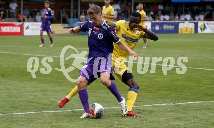 Fussball Testspiel. SK Austria Klagenfurt gegen NK Koper.  Laurenz Dehl (Klagenfurt). Welzenegg, am 13.7.2024.
Foto: Kuess
www.qspictures.net
---
pressefotos, pressefotografie, kuess, qs, qspictures, sport, bild, bilder, bilddatenbank