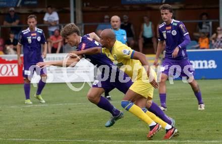 Fussball Testspiel. SK Austria Klagenfurt gegen NK Koper.  Jannik Robatsch (Klagenfurt). Welzenegg, am 13.7.2024.
Foto: Kuess
www.qspictures.net
---
pressefotos, pressefotografie, kuess, qs, qspictures, sport, bild, bilder, bilddatenbank