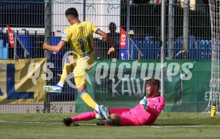 Fussball Testspiel. SK Austria Klagenfurt gegen NK Koper.  Marco Knaller (Klagenfurt). Welzenegg, am 13.7.2024.
Foto: Kuess
www.qspictures.net
---
pressefotos, pressefotografie, kuess, qs, qspictures, sport, bild, bilder, bilddatenbank