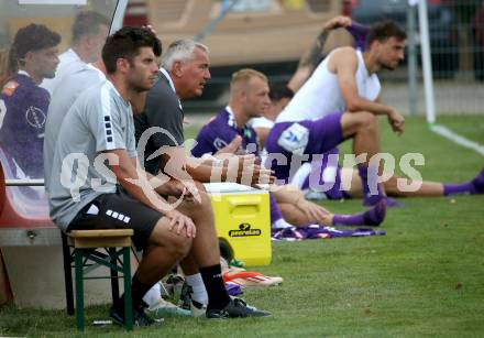 Fussball Testspiel. SK Austria Klagenfurt gegen NK Koper. Tormanntrainer Marc Lamberger, Trainer Peter Pacult  (Klagenfurt). Welzenegg, am 13.7.2024.
Foto: Kuess
www.qspictures.net
---
pressefotos, pressefotografie, kuess, qs, qspictures, sport, bild, bilder, bilddatenbank