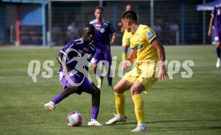 Fussball Testspiel. SK Austria Klagenfurt gegen NK Koper. Solomon Bonnah  (Klagenfurt). Welzenegg, am 13.7.2024.
Foto: Kuess
www.qspictures.net
---
pressefotos, pressefotografie, kuess, qs, qspictures, sport, bild, bilder, bilddatenbank