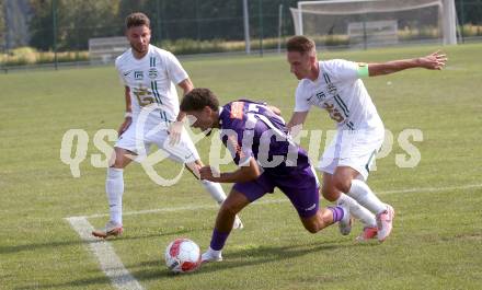 Fussball Testspiel. SK Austria Klagenfurt gegen Leoben. Ben Bobzien (Klagenfurt), Nico Pichler (Leoben). Glanegg, am 17.7.2024.
Foto: Kuess
---
pressefotos, pressefotografie, kuess, qs, qspictures, sport, bild, bilder, bilddatenbank