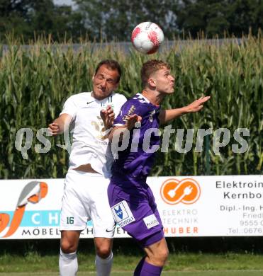 Fussball Testspiel. SK Austria Klagenfurt gegen Leoben. Nicolas Binder (Klagenfurt), Mario Leitgeb (Leoben). Glanegg, am 17.7.2024.
Foto: Kuess
---
pressefotos, pressefotografie, kuess, qs, qspictures, sport, bild, bilder, bilddatenbank