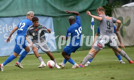 Fussball Testspiel SK Austria Klagenfurt gegen Rizespor. Ben Bobzien, Nicolas Binder (Klagenfurt). Welzenegg, am 20.7.2024.
Foto: Kuess
www.qspictures.net
---
pressefotos, pressefotografie, kuess, qs, qspictures, sport, bild, bilder, bilddatenbank