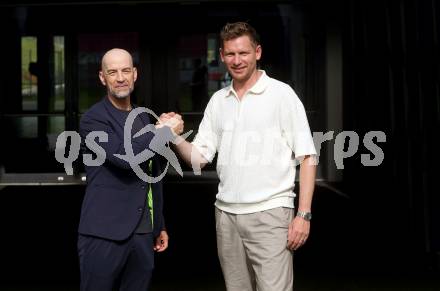 Fussball Bundesliga. SK Austria Klagenfurt. Guenther Gorenzel,  Peer Jaekel.. Klagenfurt, am 20.6.2024.
Foto: Kuess
www.qspictures.net
---
pressefotos, pressefotografie, kuess, qs, qspictures, sport, bild, bilder, bilddatenbank