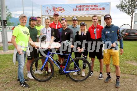 Tag des Sports. Arno Arthofer, Thomas Grochar, Stefan Weitensfelder, Sabine Schoeffmann, Paul Verbnjak, Alexander Payer, Markus Salcher, Katharina Truppe, Nico Pajantschitsch, Martin Koch. Villach, 3.7.2024
Foto: Kuess
www.qspictures.net
---
pressefotos, pressefotografie, kuess, qs, qspictures, sport, bild, bilder, bilddatenbank