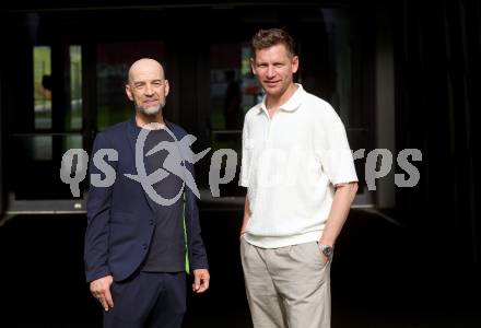 Fussball Bundesliga. SK Austria Klagenfurt. Guenther Gorenzel,  Peer Jaekel. . Klagenfurt, am 20.6.2024.
Foto: Kuess
www.qspictures.net
---
pressefotos, pressefotografie, kuess, qs, qspictures, sport, bild, bilder, bilddatenbank