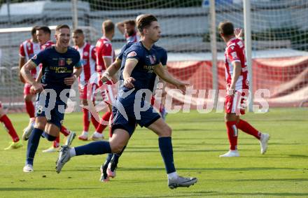 Fussball OEFB Cup. Velden gegen GAK.  Torjubel Nicolas Manuel Modritz (Velden),   Villach, am 26.7.2024.
Foto: Kuess
www.qspictures.net
---
pressefotos, pressefotografie, kuess, qs, qspictures, sport, bild, bilder, bilddatenbank