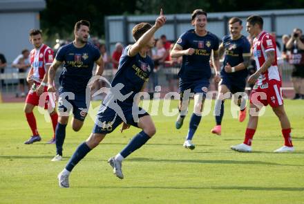 Fussball OEFB Cup. Velden gegen GAK.  Torjubel Nicolas Manuel Modritz (Velden),  Villach, am 26.7.2024.
Foto: Kuess
www.qspictures.net
---
pressefotos, pressefotografie, kuess, qs, qspictures, sport, bild, bilder, bilddatenbank