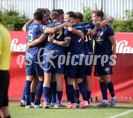 Fussball OEFB Cup. Velden gegen GAK. Torjubel  (Velden), Villach, am 26.7.2024.
Foto: Kuess
www.qspictures.net
---
pressefotos, pressefotografie, kuess, qs, qspictures, sport, bild, bilder, bilddatenbank