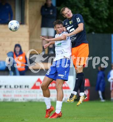 Fussball. Regionalliga. Treibach gegen SPG Wallern/St. Marienkirchen.   Luka Jerin (Treibach),  Philipp Mitter (Wallern). Villach, am 2.8.2024.
Foto: Kuess
www.qspictures.net
---
pressefotos, pressefotografie, kuess, qs, qspictures, sport, bild, bilder, bilddatenbank