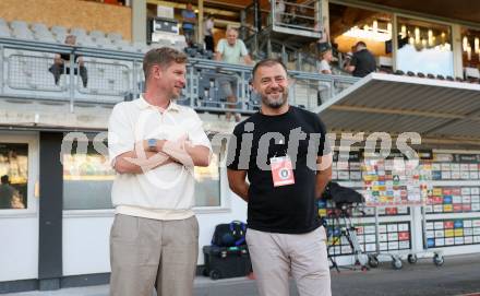 Fussball Bundesliga. WAC gegen SK Austria Klagenfurt.   Peer Jaekel, Zeljko Karajica.  Wolfsberg, am 3.8.2024.
Foto: Kuess
www.qspictures.net
---
pressefotos, pressefotografie, kuess, qs, qspictures, sport, bild, bilder, bilddatenbank