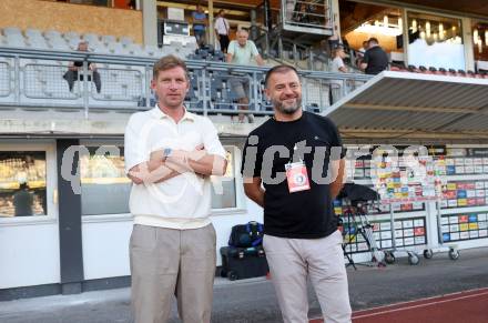 Fussball Bundesliga. WAC gegen SK Austria Klagenfurt.  Peer Jaekel, Zeljko Karajica  Wolfsberg, am 3.8.2024.
Foto: Kuess
www.qspictures.net
---
pressefotos, pressefotografie, kuess, qs, qspictures, sport, bild, bilder, bilddatenbank