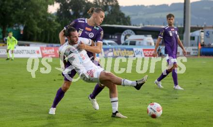 Fussball Bundesliga. WAC gegen SK Austria Klagenfurt.  Thomas Sabitzer, (WAC),  Niklas Szerencsi (Klagenfurt).  Wolfsberg, am 3.8.2024.
Foto: Kuess
www.qspictures.net
---
pressefotos, pressefotografie, kuess, qs, qspictures, sport, bild, bilder, bilddatenbank