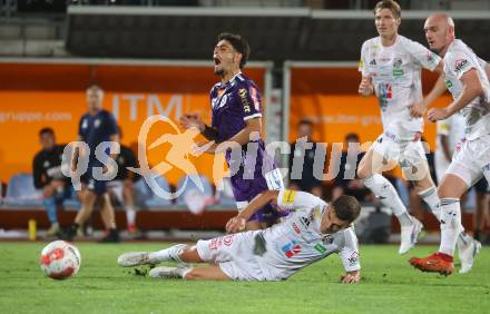 Fussball Bundesliga. WAC gegen SK Austria Klagenfurt. Adis Jasic,   (WAC),  Ben Bobzien (Klagenfurt).  Wolfsberg, am 3.8.2024.
Foto: Kuess
www.qspictures.net
---
pressefotos, pressefotografie, kuess, qs, qspictures, sport, bild, bilder, bilddatenbank