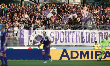 Fussball Bundesliga. WAC gegen SK Austria Klagenfurt. Fans  (Klagenfurt).  Wolfsberg, am 3.8.2024.
Foto: Kuess
www.qspictures.net
---
pressefotos, pressefotografie, kuess, qs, qspictures, sport, bild, bilder, bilddatenbank