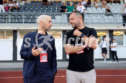 Fussball Bundesliga. WAC gegen SK Austria Klagenfurt.  Guenther Gorenzel, Zeljko Karajica  (Klagenfurt).  Wolfsberg, am 3.8.2024.
Foto: Kuess
www.qspictures.net
---
pressefotos, pressefotografie, kuess, qs, qspictures, sport, bild, bilder, bilddatenbank