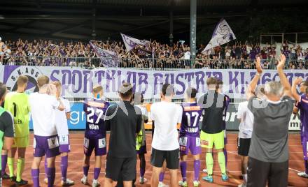 Fussball Bundesliga. WAC gegen SK Austria Klagenfurt.  Fans (Klagenfurt).  Wolfsberg, am 3.8.2024.
Foto: Kuess
www.qspictures.net
---
pressefotos, pressefotografie, kuess, qs, qspictures, sport, bild, bilder, bilddatenbank