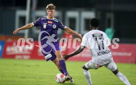 Fussball Bundesliga. WAC gegen SK Austria Klagenfurt.  Jannik Robatsch (Klagenfurt).  Wolfsberg, am 3.8.2024.
Foto: Kuess
www.qspictures.net
---
pressefotos, pressefotografie, kuess, qs, qspictures, sport, bild, bilder, bilddatenbank