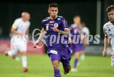 Fussball Bundesliga. WAC gegen SK Austria Klagenfurt.  David Toshevski  (Klagenfurt).  Wolfsberg, am 3.8.2024.
Foto: Kuess
www.qspictures.net
---
pressefotos, pressefotografie, kuess, qs, qspictures, sport, bild, bilder, bilddatenbank