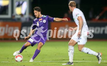 Fussball Bundesliga. WAC gegen SK Austria Klagenfurt.   Simon Straudi (Klagenfurt).  Wolfsberg, am 3.8.2024.
Foto: Kuess
www.qspictures.net
---
pressefotos, pressefotografie, kuess, qs, qspictures, sport, bild, bilder, bilddatenbank